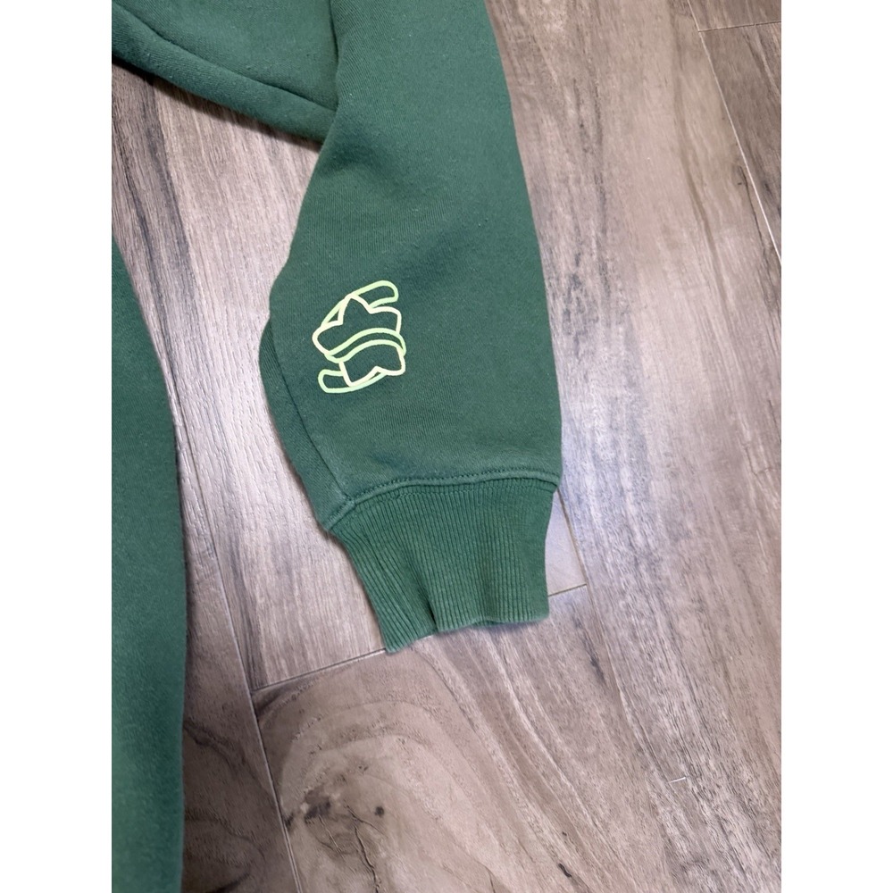 Sykkuno Hoodie Mens M Leaf Green Star Graphic Pullover Sweatshirt Heavyweight - Picture 6 of 12